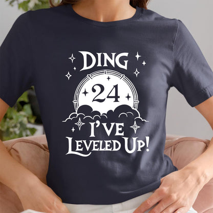 Personalize Gamer Birthday Shirt, World of Warcraft Level Up Tee, WoW Shirt for Kids and Adults, Funny Gamer Gift, RPG Gaming Party Shirt