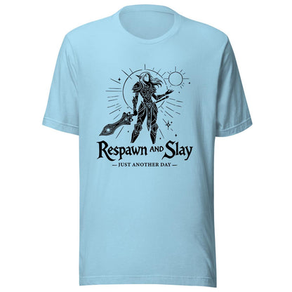Gamer Girl Respawn & Slay Shirt, WoW Warcraft DnD Diablo Tee, RPG Gaming Apparel, Fantasy Gamer Gift for Her, Nerdy Geeky Girl Gaming Shirt