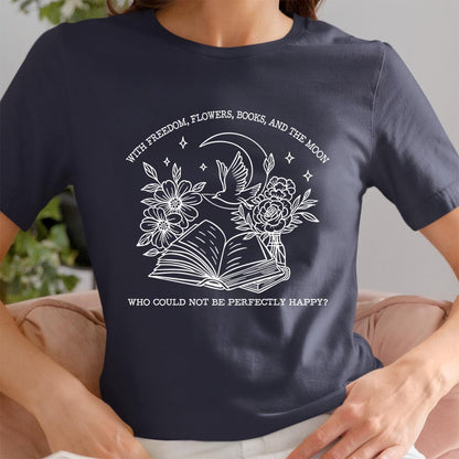 Oscar Wilde Perfectly Happy Shirt, Classic Book Lover Poet Shirt, Witty Booktrovert Literature Shirt, Literature Quote Oscar Wilde Shirt