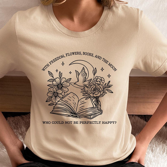 Oscar Wilde Perfectly Happy Shirt - Witty Literature Quote Tee for Book Lovers