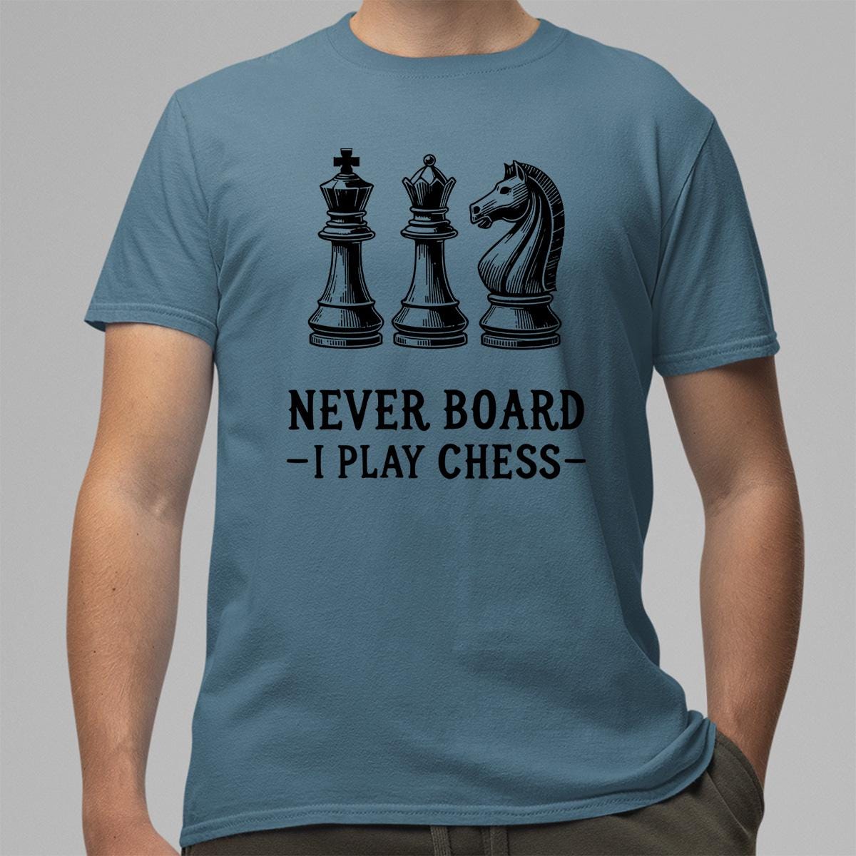 Funny Chess Player T-Shirt Never Board Design for Gamers