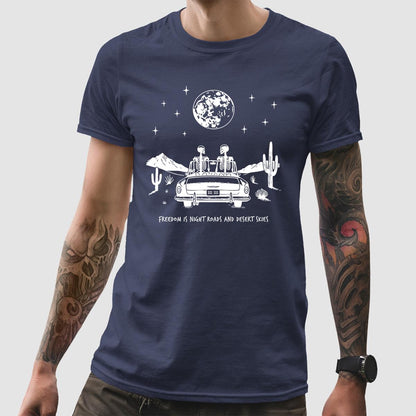 Desert Skies Skeleton Shirt Boho Road Trip Gift for Country and Goth Fans