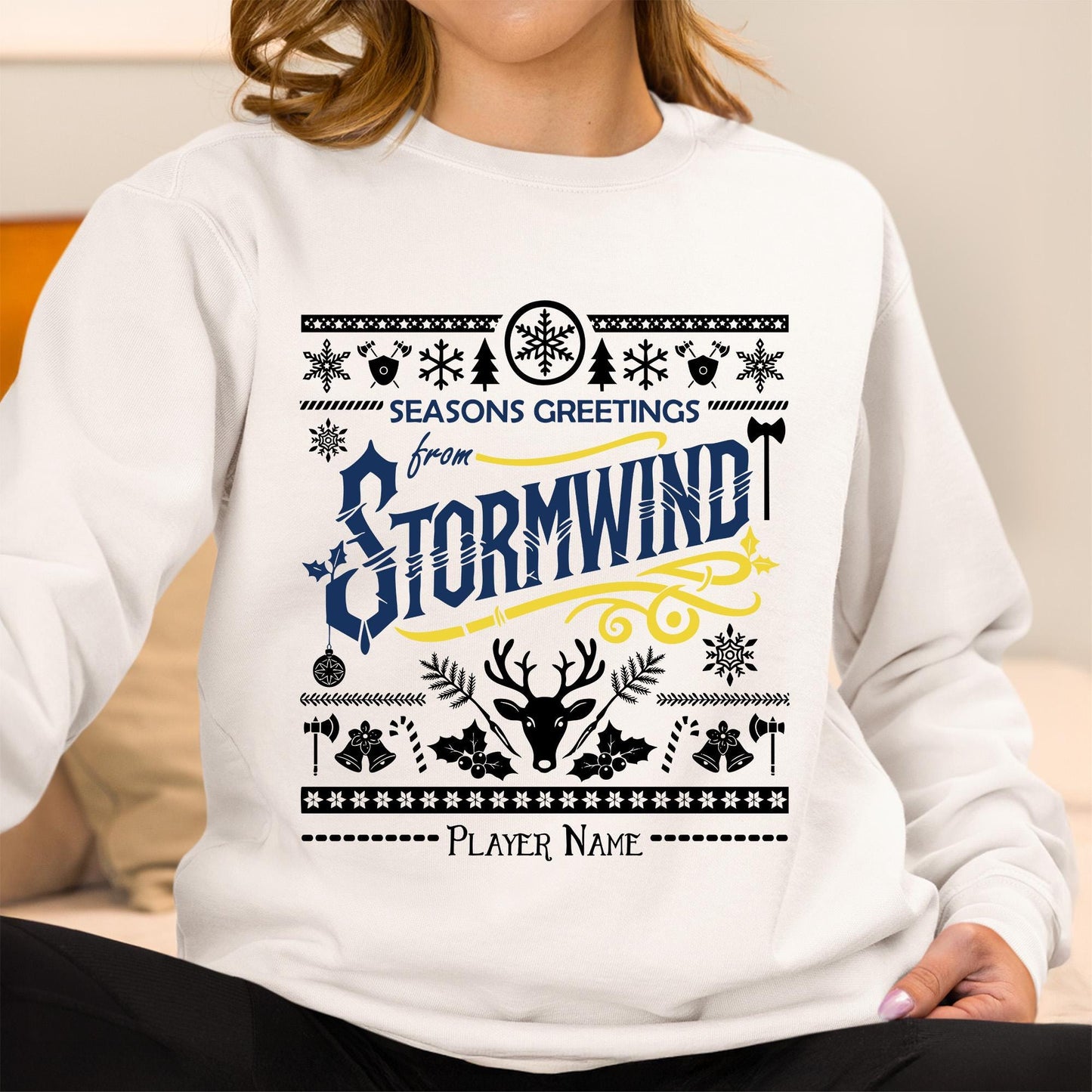 Custom World of Warcraft Xmas Apparel – Great holiday gift idea for WoW gamers, especially those who align with the noble Alliance.