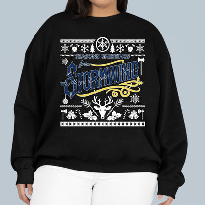 Nerdy Xmas Gift for Alliance Fans – Fun Christmas sweater gift for World of Warcraft lovers who support the Alliance in-game and in spirit.