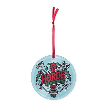 Personalized Warcraft Horde Faction Ornament – Unique Christmas gift for RPG players and fantasy gaming fans.