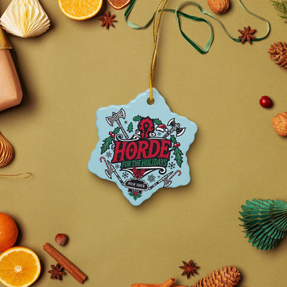 Holiday Acrylic Ornament for Gamers – Fun and nerdy holiday decor for WoW lovers who side with the Horde.