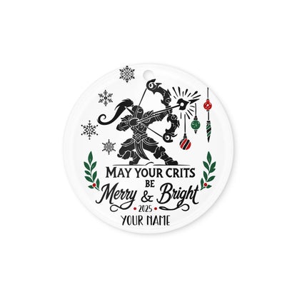 Custom Fantasy RPG Gamer Ornament – Unique Christmas gift for fans of roleplaying games and epic adventures.
