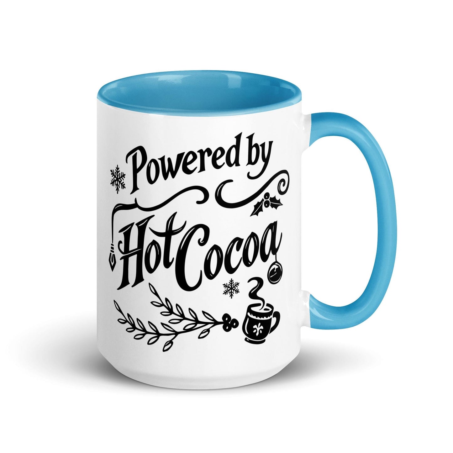 Personalize Powered by Hot Cocoa Gamer Girl Coffee Mug, World of Warcraft Gamer Girl Mug WoW D&D MTG Christmas Gamer Gift Holiday Gaming Cup