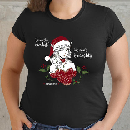 Kawaii Clothes Holiday Tee for Gamers – Adorably cheeky Christmas shirt with a gamer twist, perfect for kawaii-loving players.