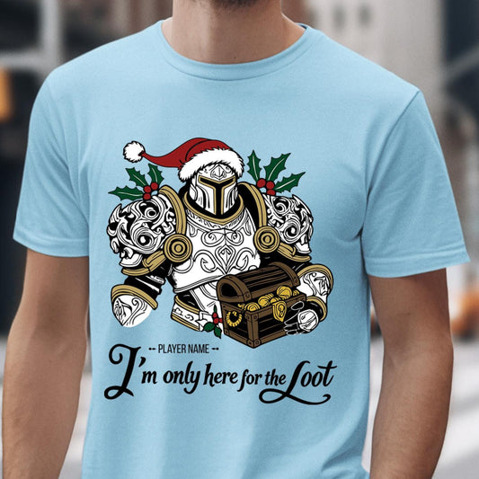 Personalize Here for the Loot WoW Shirt – Custom World of Warcraft holiday tee for loot-loving gamers and raiders.