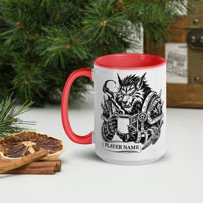 Personalize "Stay Feral" Warcraft Worgen Coffee Mug, WoW Alliance Warcraft Cup, Custom Werewolf Gift for Gamers, World of Warcraft Game Mug