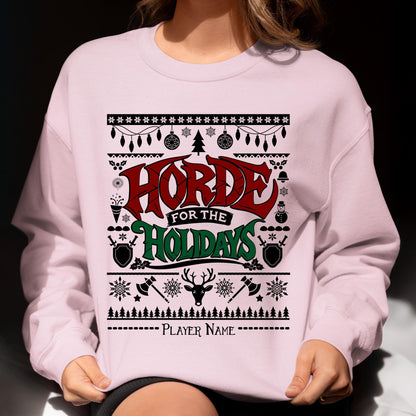 Cozy World of Warcraft Holiday Sweatshirt – Ideal for WoW nerds and gamers, this holiday hoodie keeps you warm while leveling up.