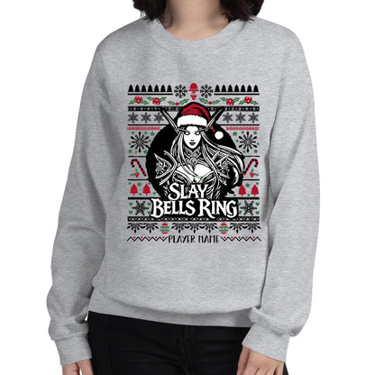 Custom Nerdy Christmas Sweatshirt for Gamers – Great gift for gamer girls who enjoy festive gaming, cozy fashion, and fantasy adventures.
