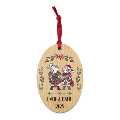 Couples Gaming Ornament Custom WoW DnD Gift – Ideal gift for couples who play together and celebrate their love through RPGs.