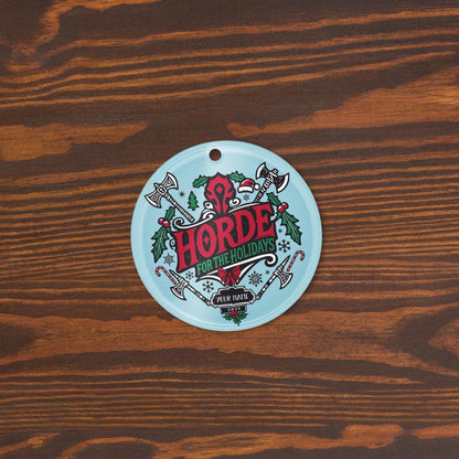 Personalize WoW Horde for the Holidays Christmas Ceramic Ornament, Custom World of Warcraft Horde Gift Tree Decor Holiday Acrylic Ornament