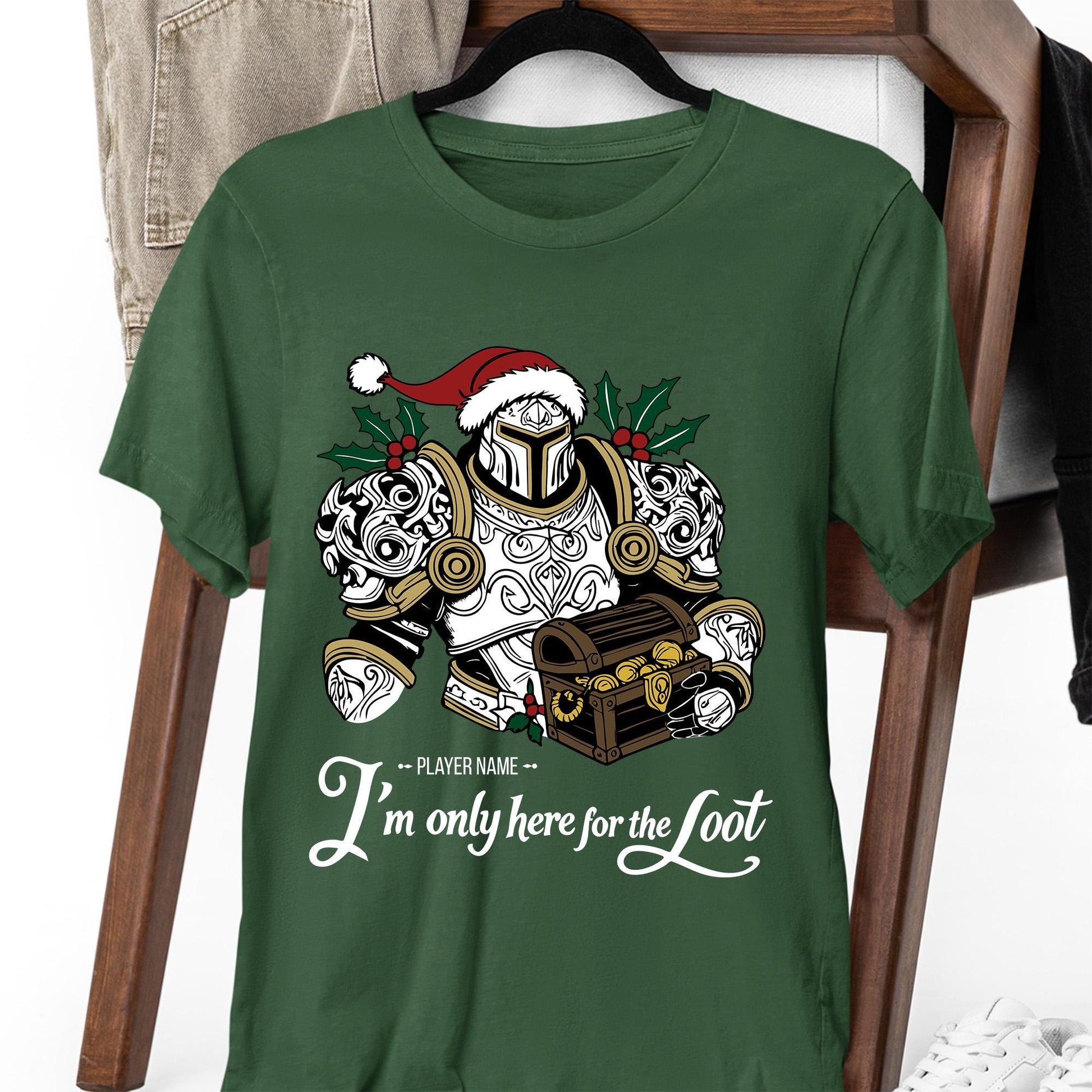 WoW D&D MTG DnD Christmas Gift Shirt – Holiday gift idea for fantasy gamers who love tabletop and MMORPG adventures.