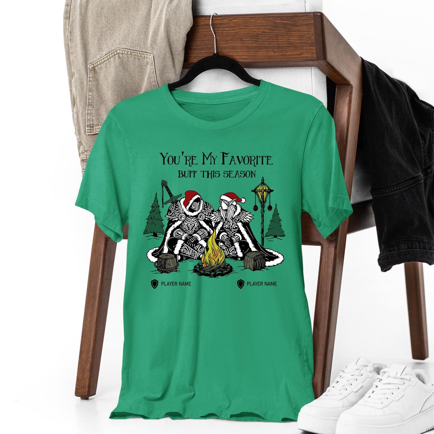 Anniversary Gift for Him or Her WoW Couple Shirt – Celebrate your co-op love with this festive and nerdy WoW holiday tee.