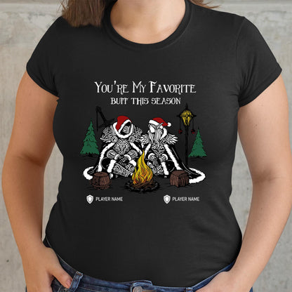 Holiday Anniversary Gift for Him Her Gamer Couples – Perfect Christmas shirt set for gaming partners who share epic quests.