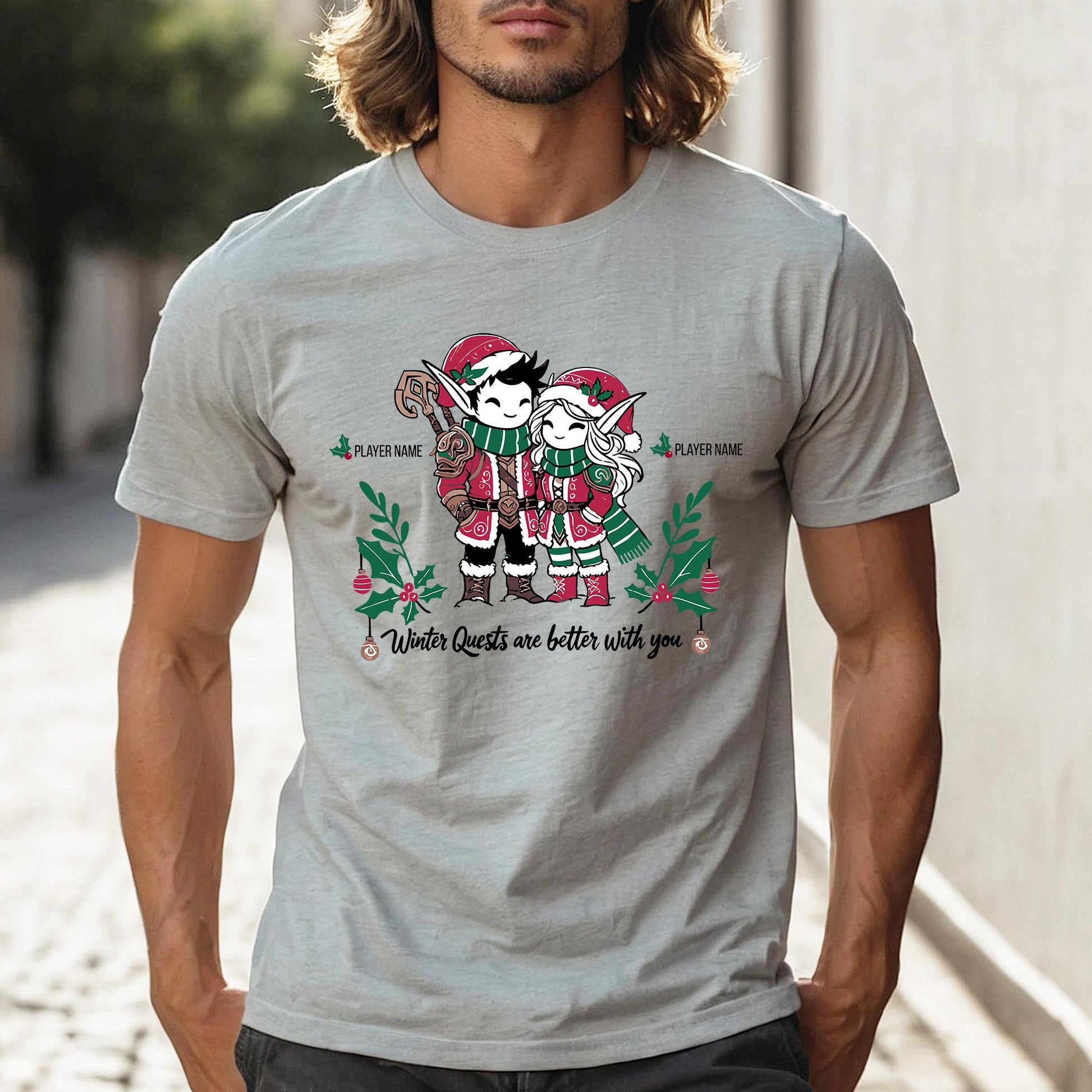 Holiday Shirt for Gamer Boyfriend or Girlfriend – Great Christmas outfit for gaming couples who co-op through every quest.