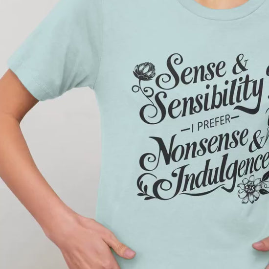 Jane Austen Sense & Sensibility Quote Shirt, Jane Austen Gift TShirt, Librariancore Book Lover Gift, Bookish Things Classic Literature Shirt