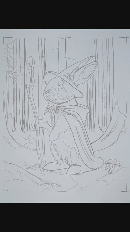 Wandering Wizard - Original Pastel Painting (8" x 10")