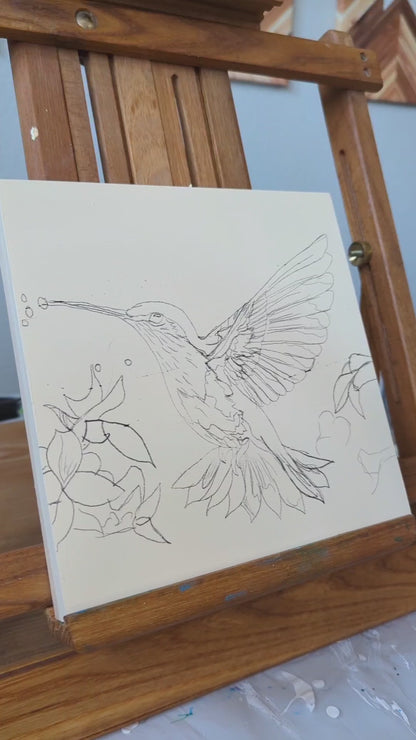 Messenger of Night – Original Oil Painting on Wood Panel (8"x8")