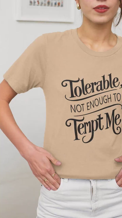 Jane Austen Tolerable Quote Shirt, Pride and Prejudice Jane Austen TShirt, Librariancore Book Lover Bookish Things Classic Literature Shirt