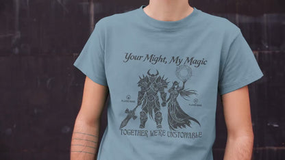 Personalize Warcraft Unstoppable Couple Shirt, World of Warcraft Gamer Couple Shirt, Gaming Shirt for WoW Couples Warcraft Anniversary Gift