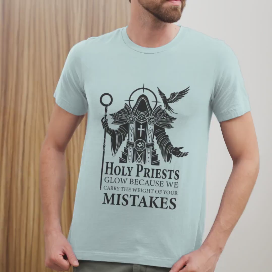 World of Warcraft Holy Priest Shirt, Stylish WoW Gaming Apparel for Spellcasters, Ideal Warcraft Gift for Priests Casters Healers Players