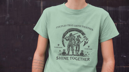 Couples Who Grind Together, Shine Together Shirt (Personalize)