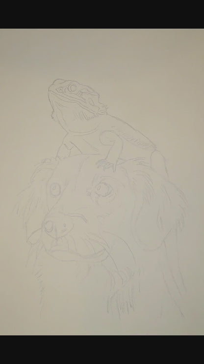 Custom Pet Portrait in Pastel, Hand-Painted Fine Art Commission