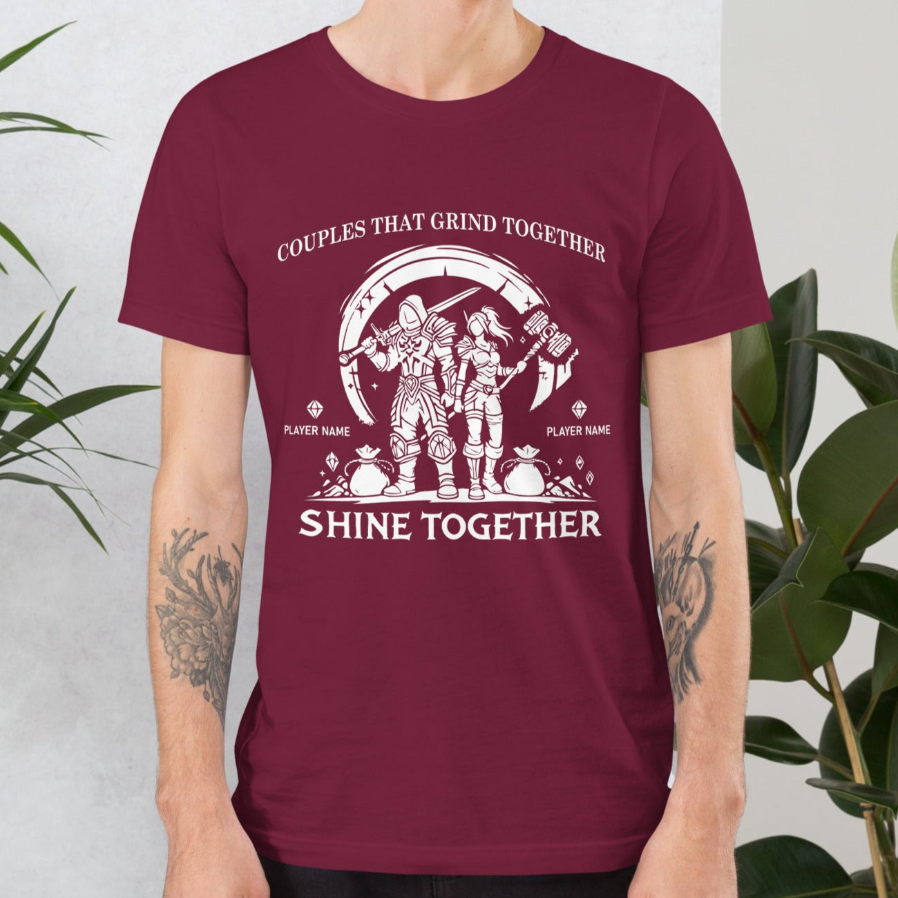 Couples Who Grind Together, Shine Together Shirt (Personalize)