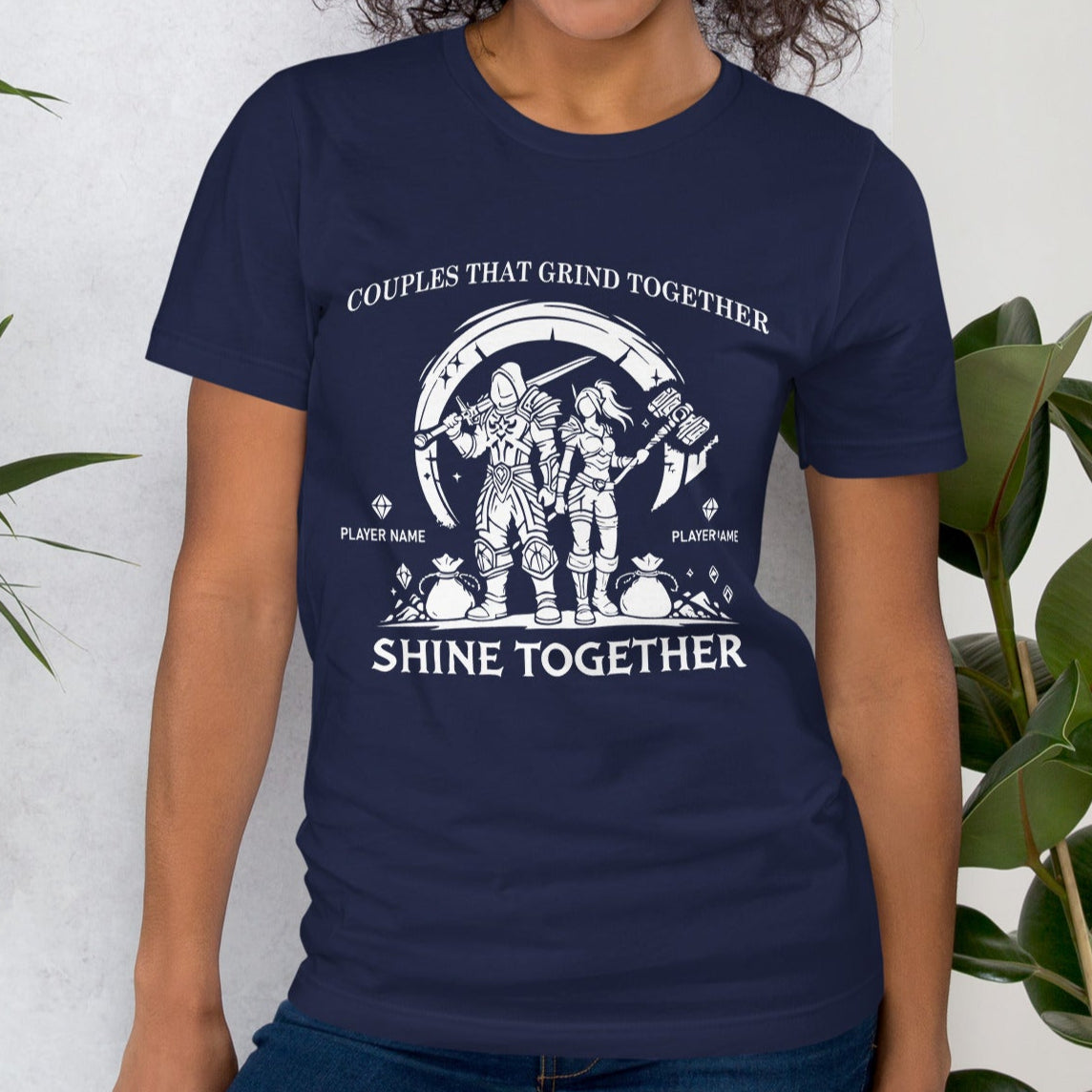 Couples Who Grind Together, Shine Together Shirt (Personalize)